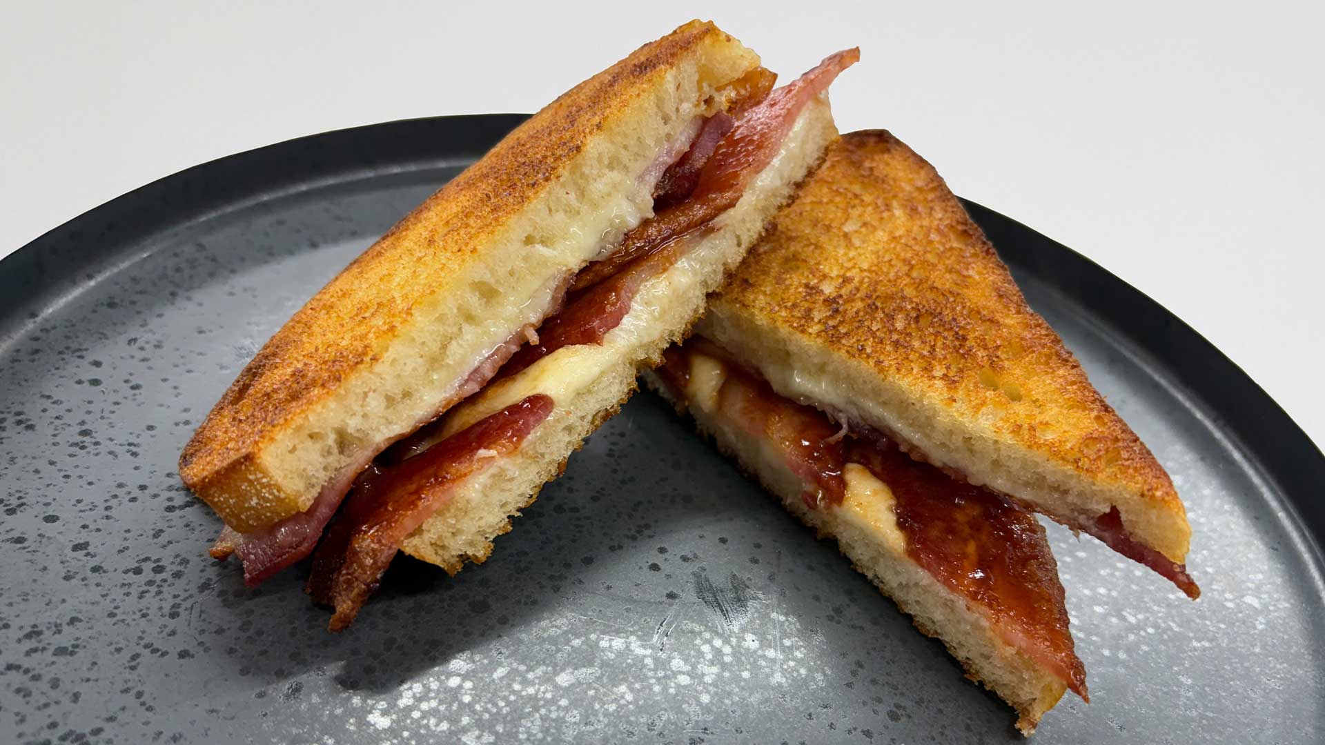 BBQ Bacon Cheese Curd Grilled Cheese